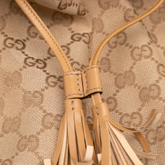GG Canvas Web Tassel Tote