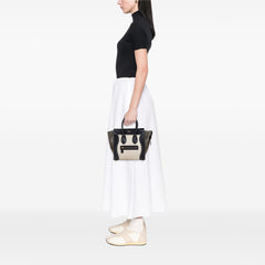 Micro Tricolor Leather Luggage Tote
