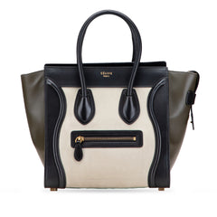 Micro Tricolor Leather Luggage Tote