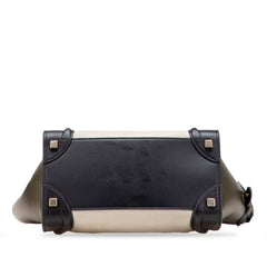 Micro Tricolor Leather Luggage Tote