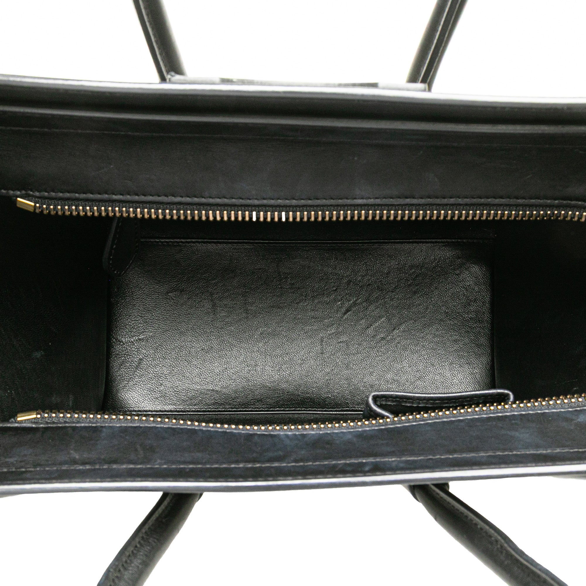 Micro Tricolor Leather Luggage Tote