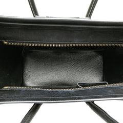 Micro Tricolor Leather Luggage Tote