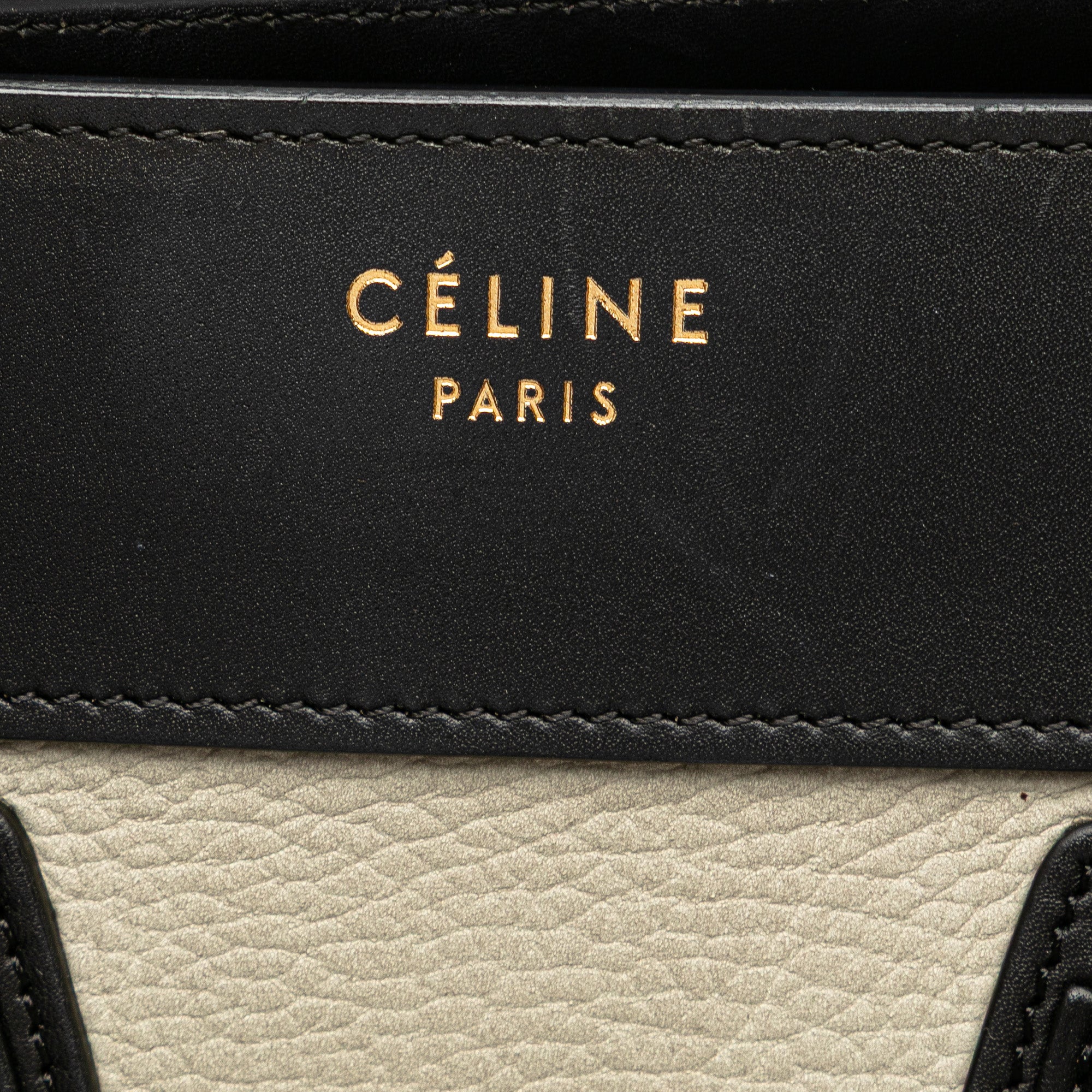 Micro Tricolor Leather Luggage Tote