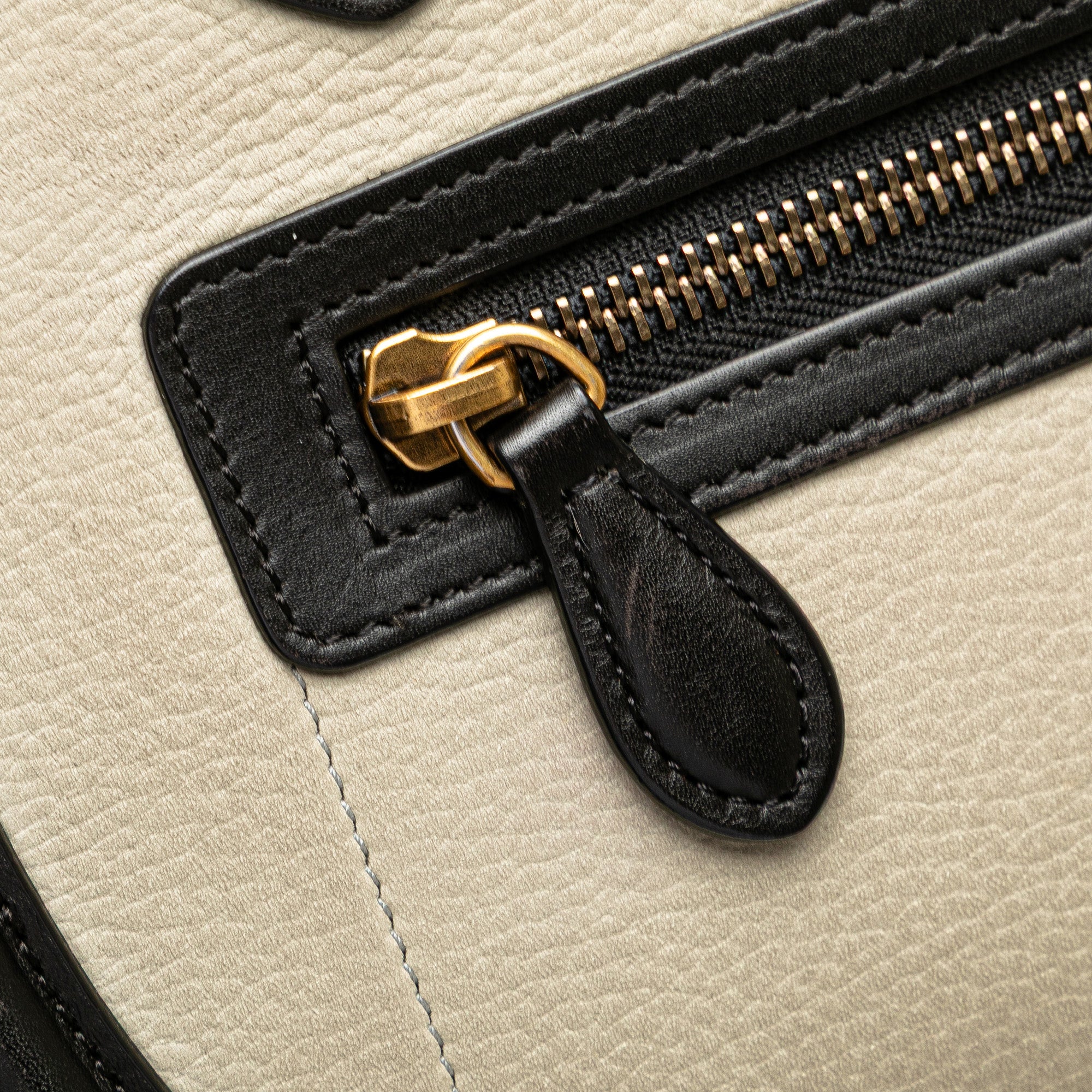Micro Tricolor Leather Luggage Tote