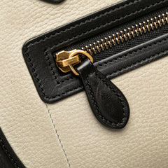 Micro Tricolor Leather Luggage Tote
