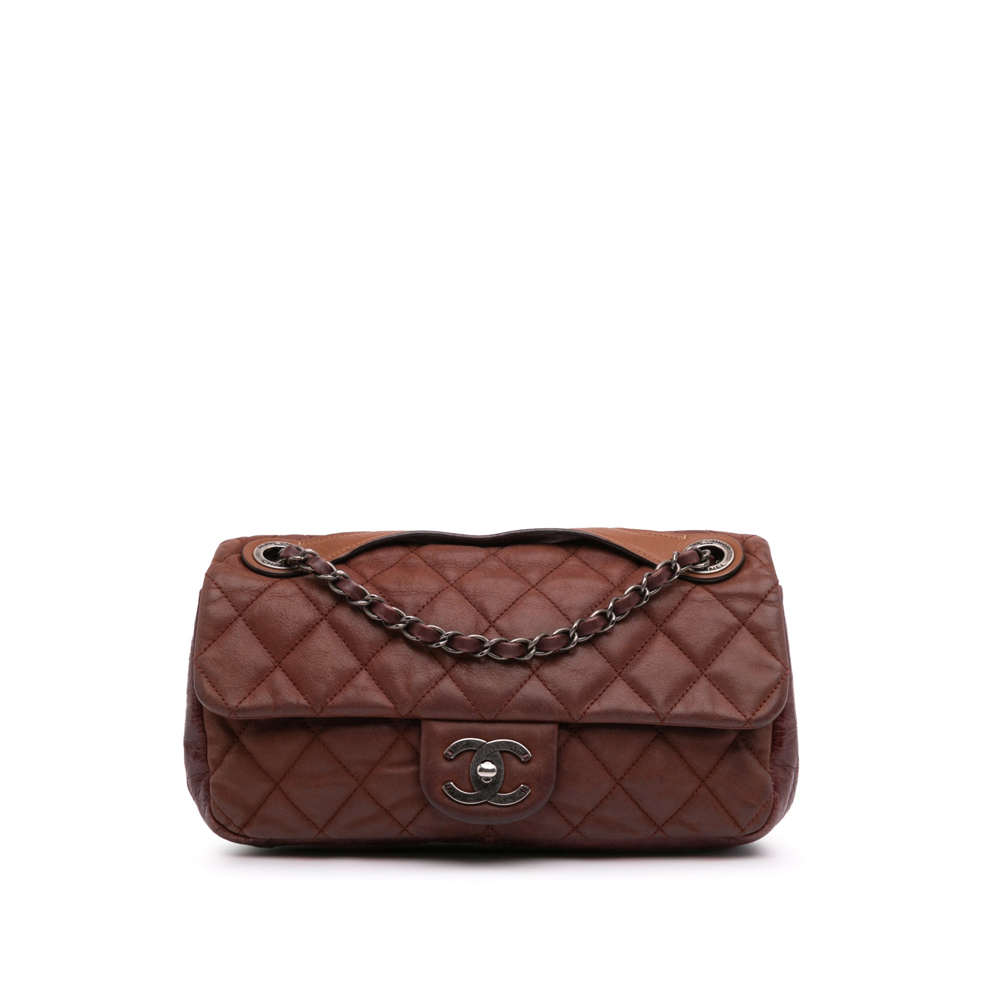 Medium Iridescent Calfskin In The Mix Flap