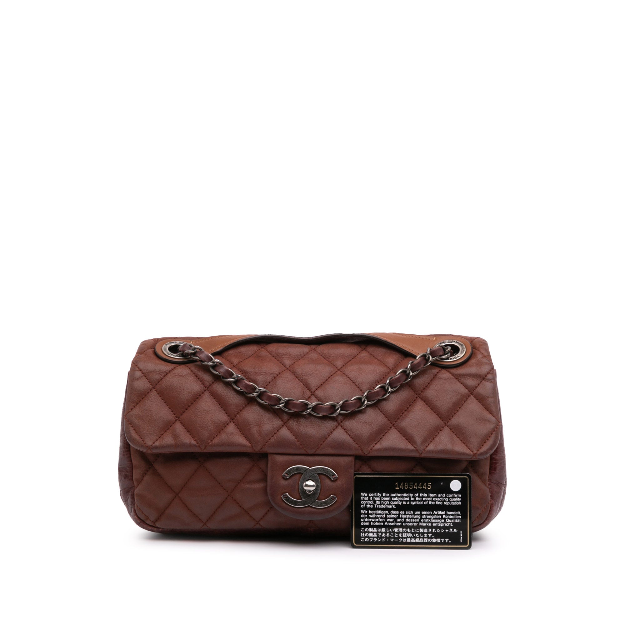 Medium Iridescent Calfskin In The Mix Flap