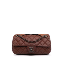 Medium Iridescent Calfskin In The Mix Flap