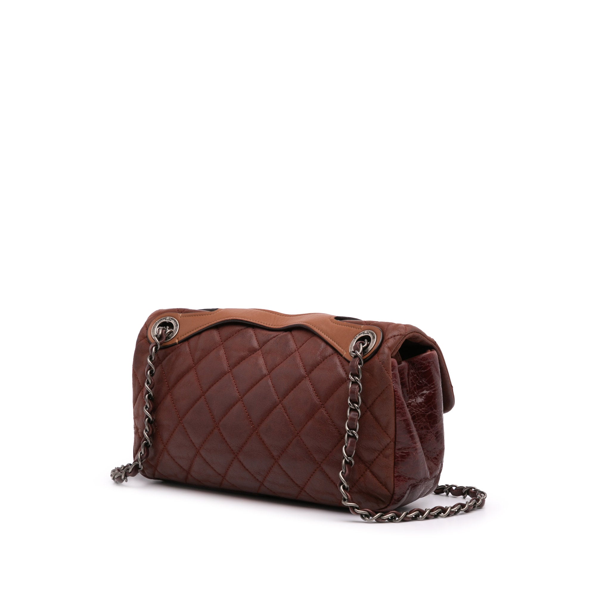 Medium Iridescent Calfskin In The Mix Flap