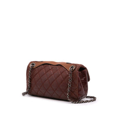 Medium Iridescent Calfskin In The Mix Flap