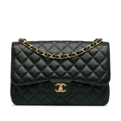 Jumbo Classic Caviar Double Flap_0