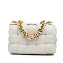 Nappa Intrecciato Padded Chain Cassette Satchel