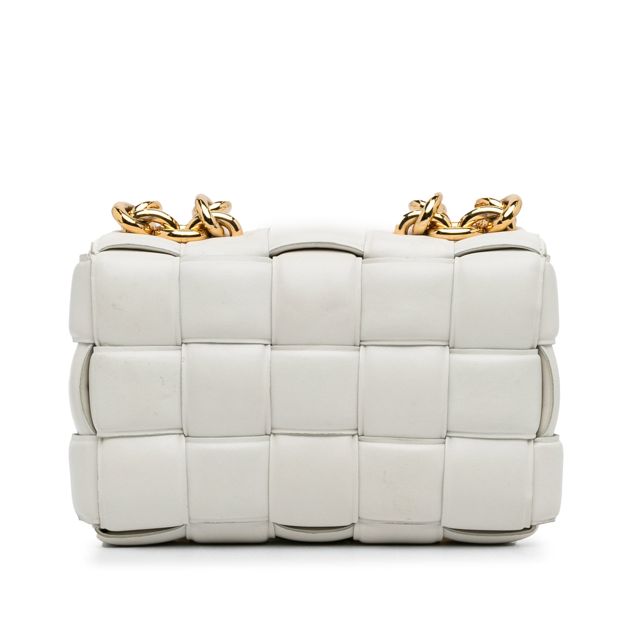 Nappa Intrecciato Padded Chain Cassette Satchel