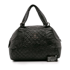 CC Quilted Aged Calfskin Coco Rider Bowling Bag