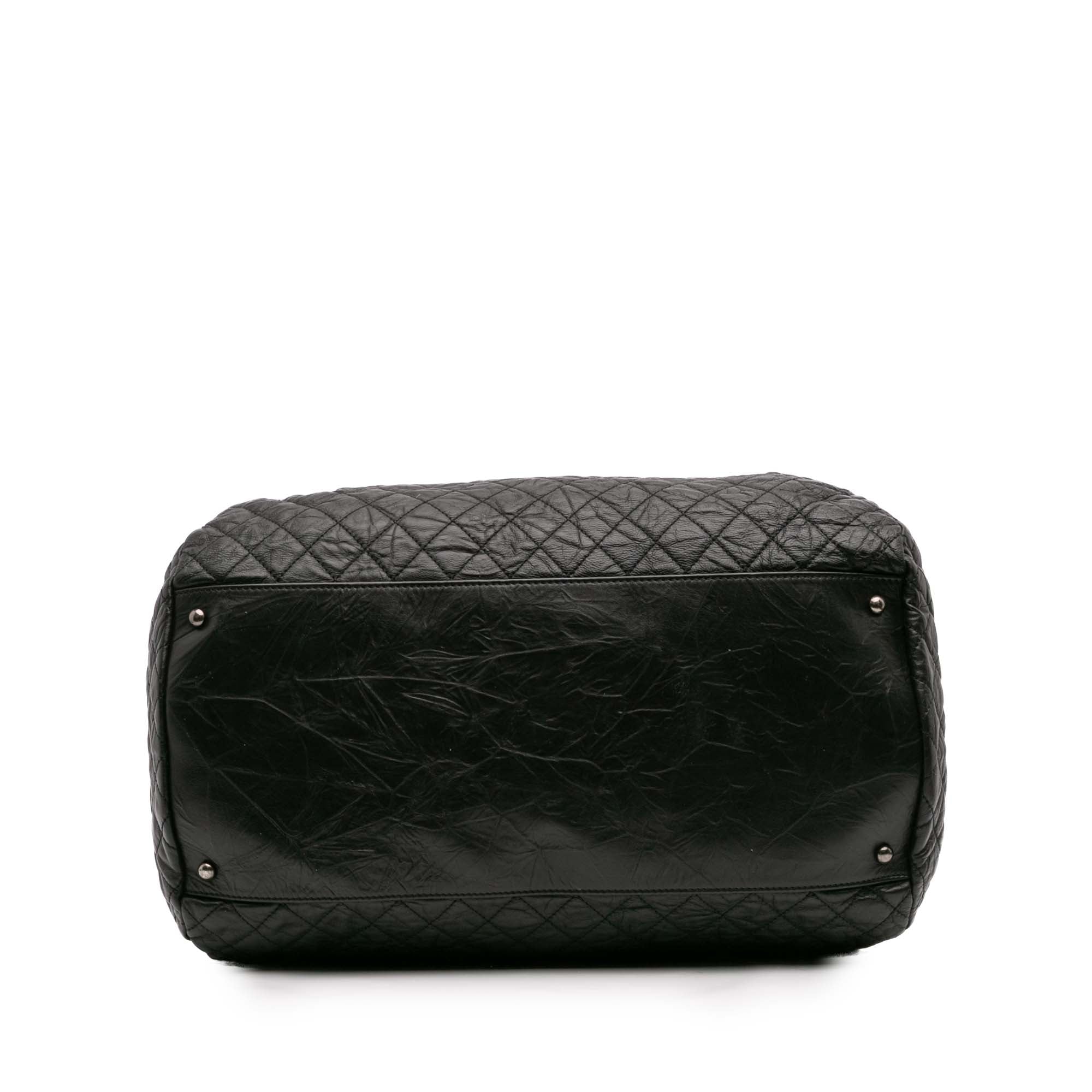 CC Quilted Aged Calfskin Coco Rider Bowling Bag