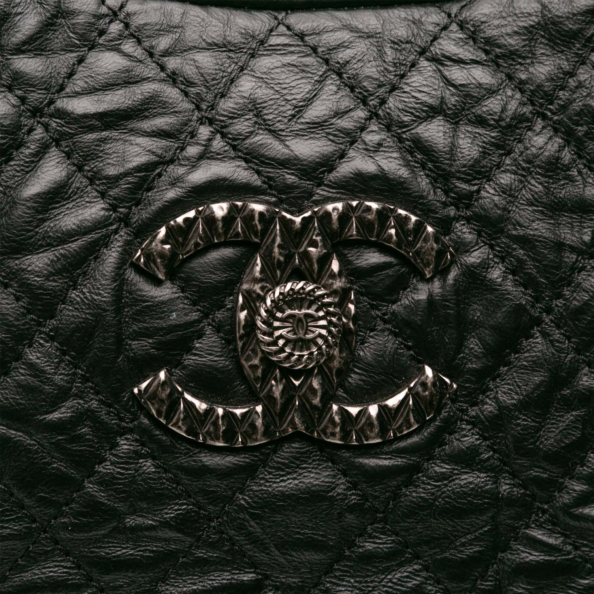 CC Quilted Aged Calfskin Coco Rider Bowling Bag