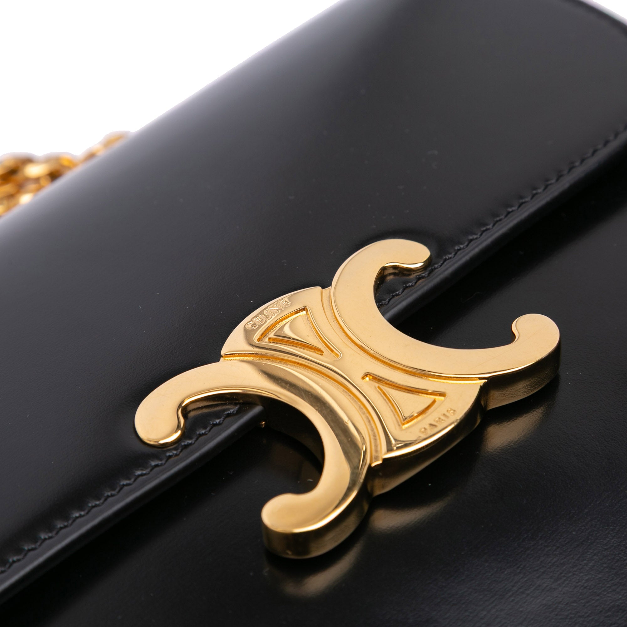 Shiny Calfskin College Triomphe