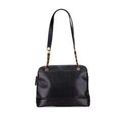 Caviar Logo Shoulder Bag