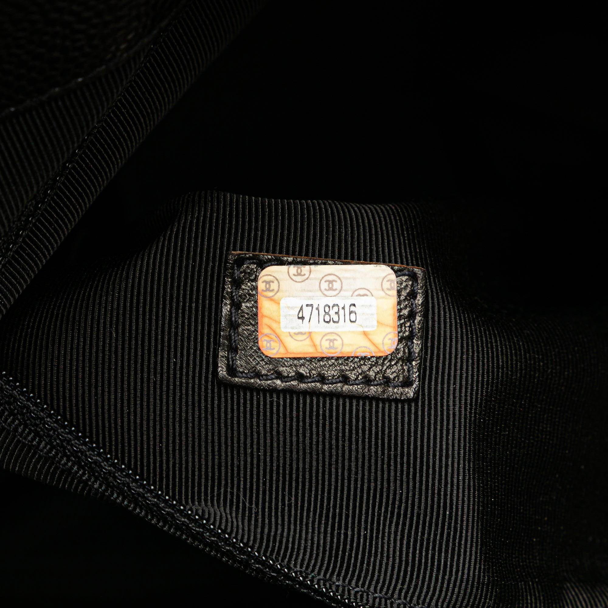 Caviar Logo Shoulder Bag