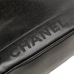 Caviar Logo Shoulder Bag