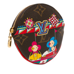 Monogram Vivienne Christmas Animation Bumper Cars Round Coin Purse_1