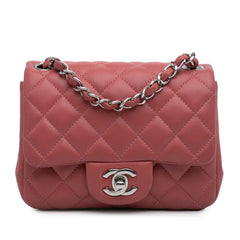 Mini Square Classic Lambskin Single Flap