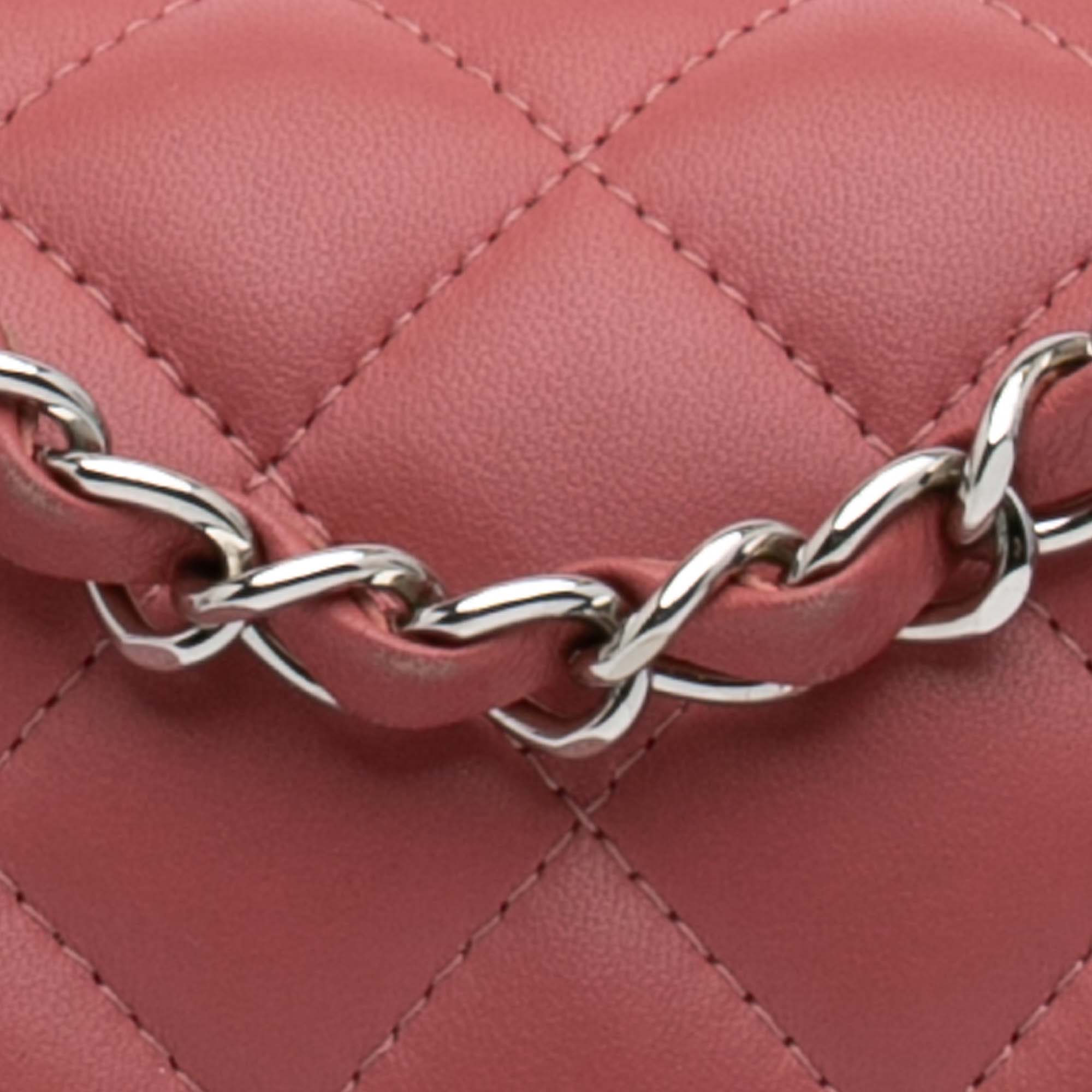Mini Square Classic Lambskin Single Flap