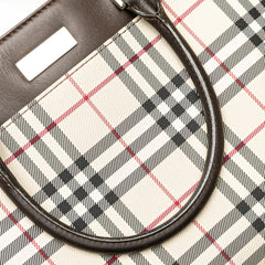 House Check Canvas Tote