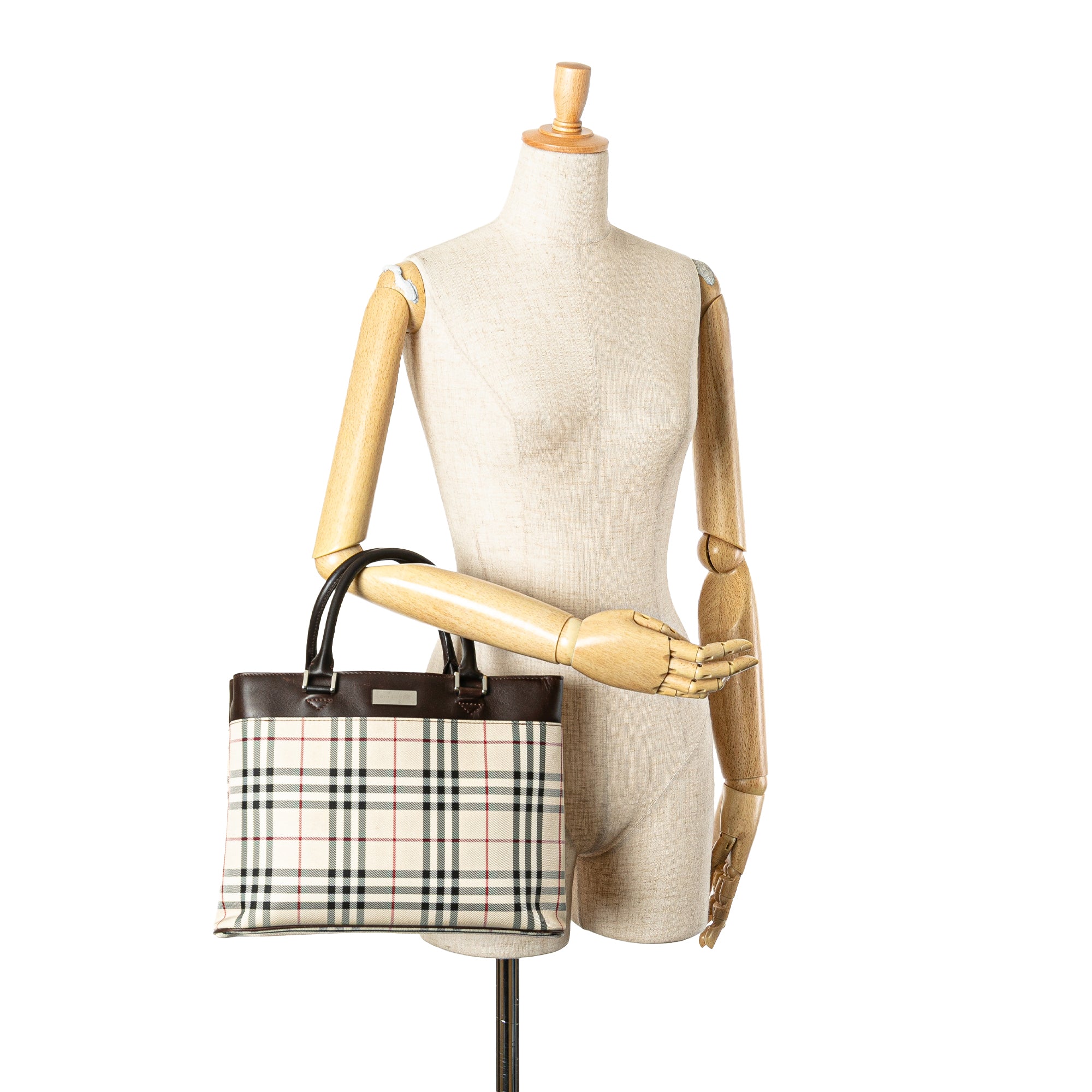 House Check Canvas Tote