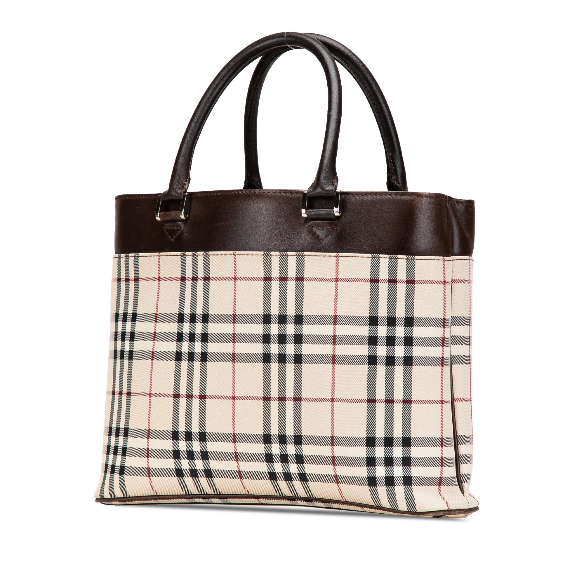 House Check Canvas Tote
