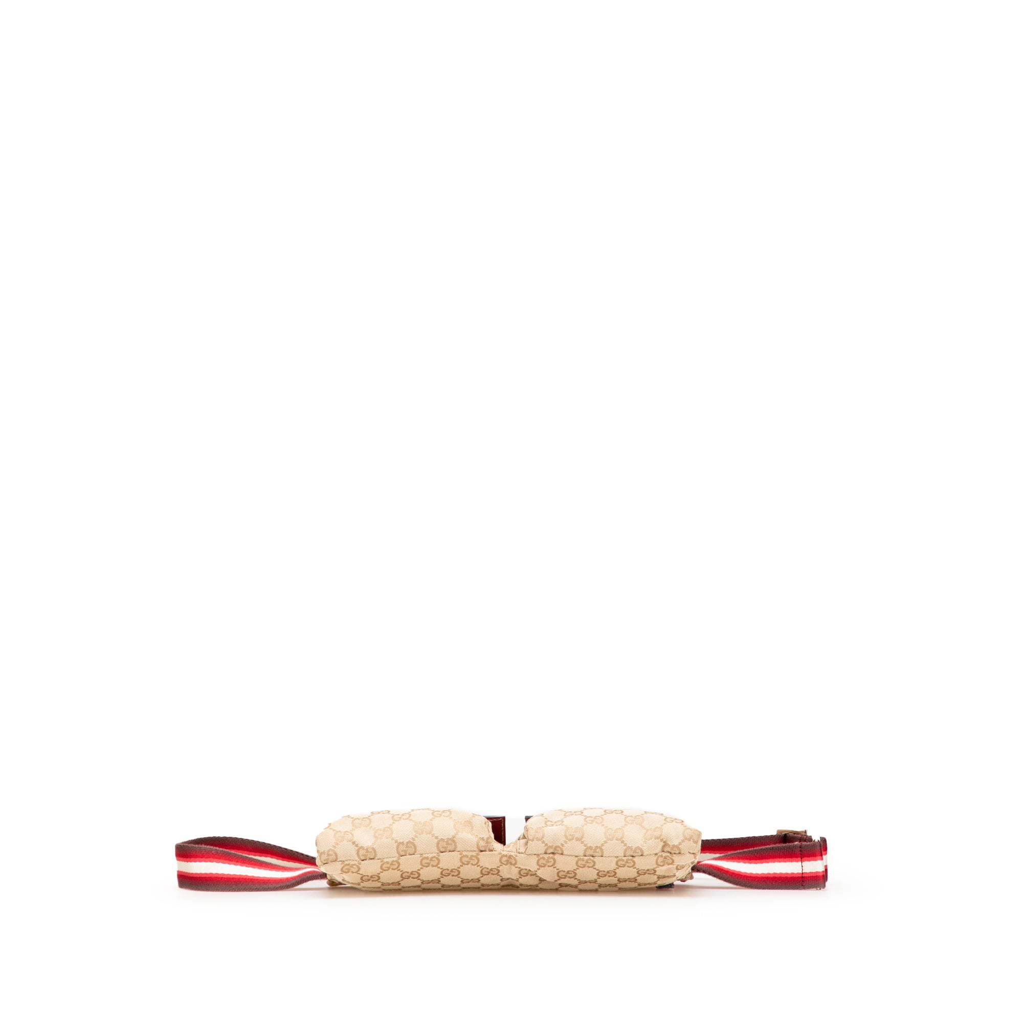 GG Canvas Web Double Pocket Belt Bag