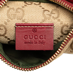 GG Canvas Web Double Pocket Belt Bag