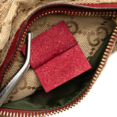 GG Canvas Web Double Pocket Belt Bag