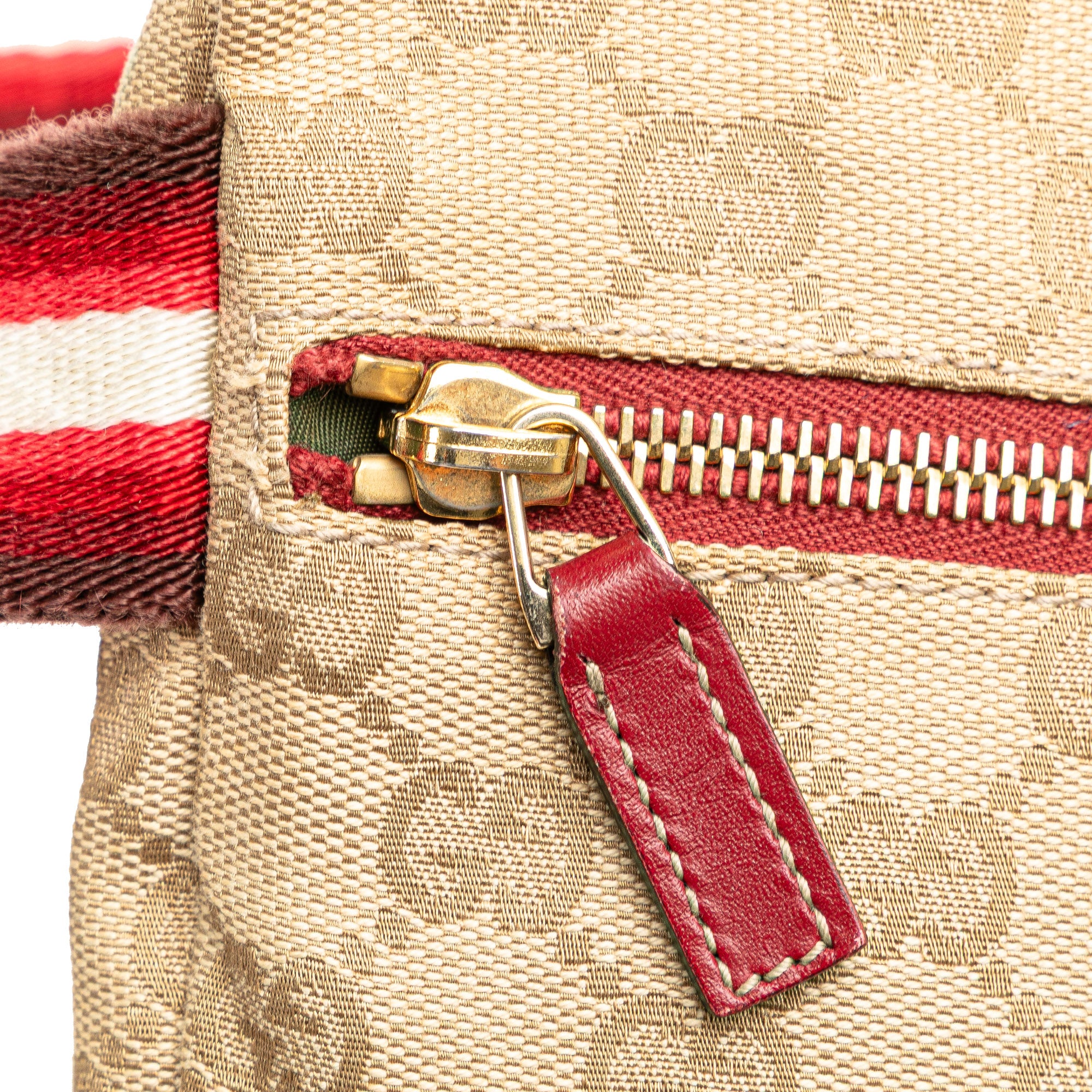 GG Canvas Web Double Pocket Belt Bag