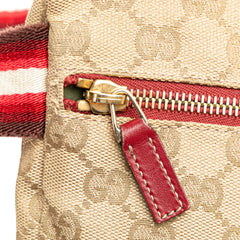 GG Canvas Web Double Pocket Belt Bag