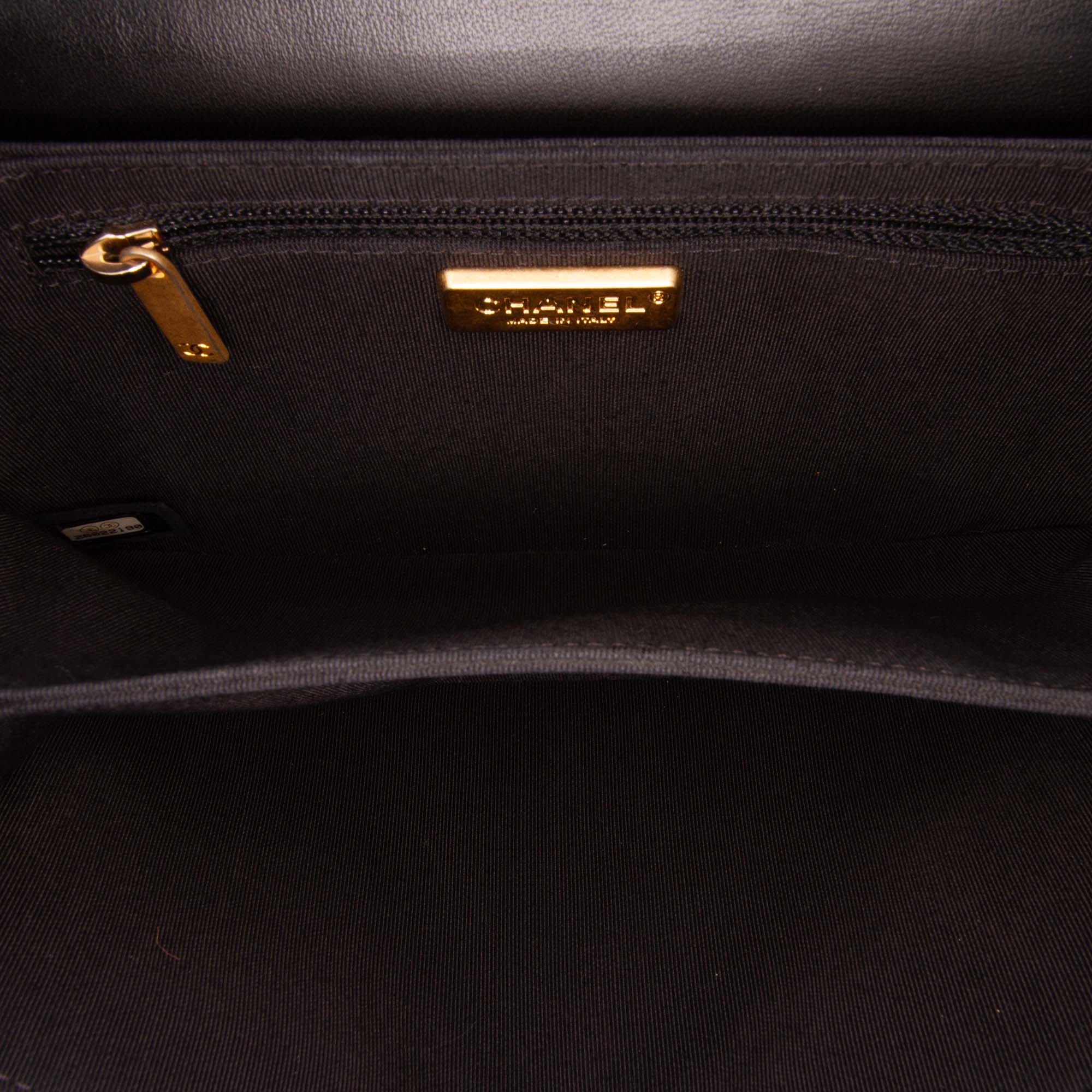 Chevron Lambskin CC Medallion Button Flap Clutch