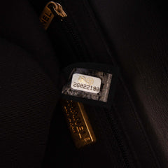 Chevron Lambskin CC Medallion Button Flap Clutch