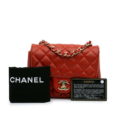Mini Square Classic Lambskin Single Flap