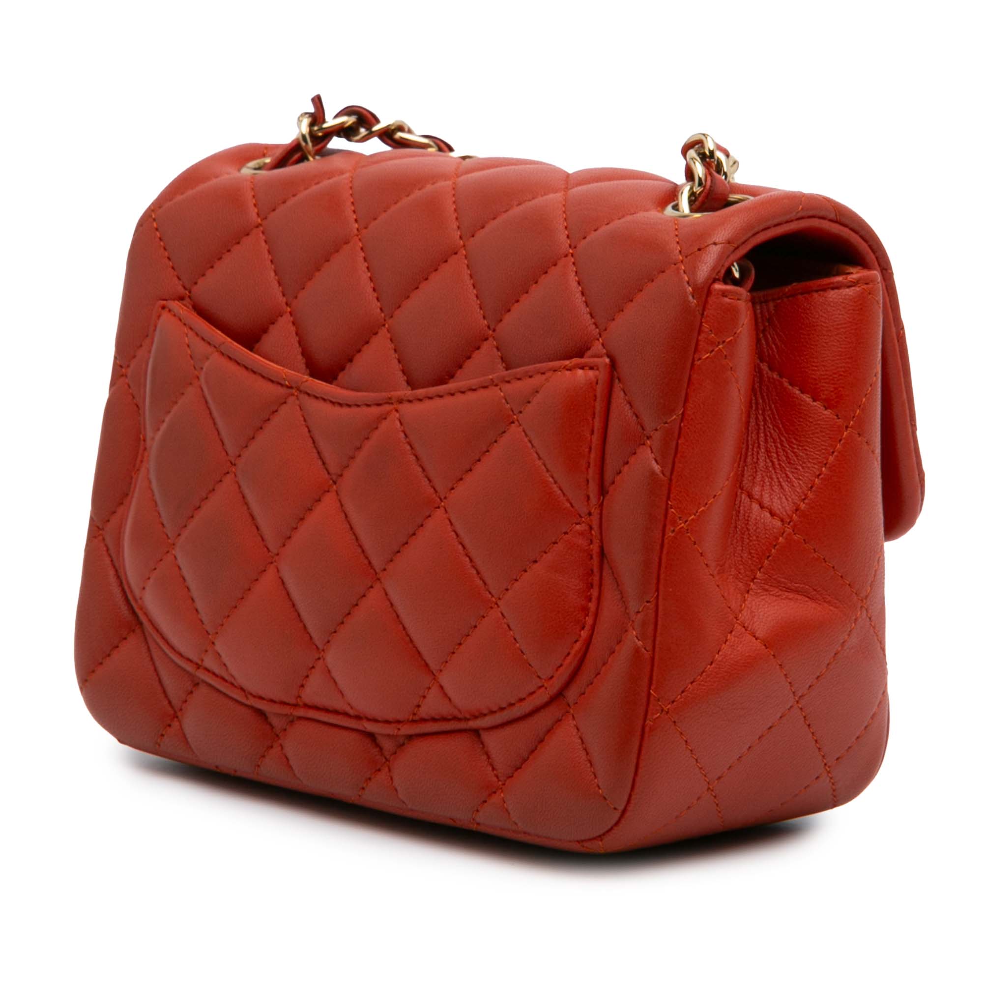 Mini Square Classic Lambskin Single Flap