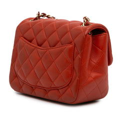 Mini Square Classic Lambskin Single Flap