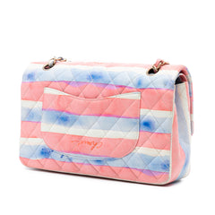 Medium Classic Printed Lambskin Watercolor Double Flap