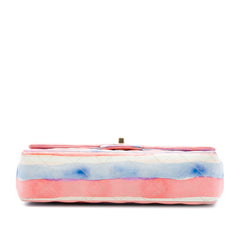 Medium Classic Printed Lambskin Watercolor Double Flap