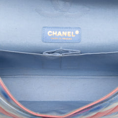 Medium Classic Printed Lambskin Watercolor Double Flap