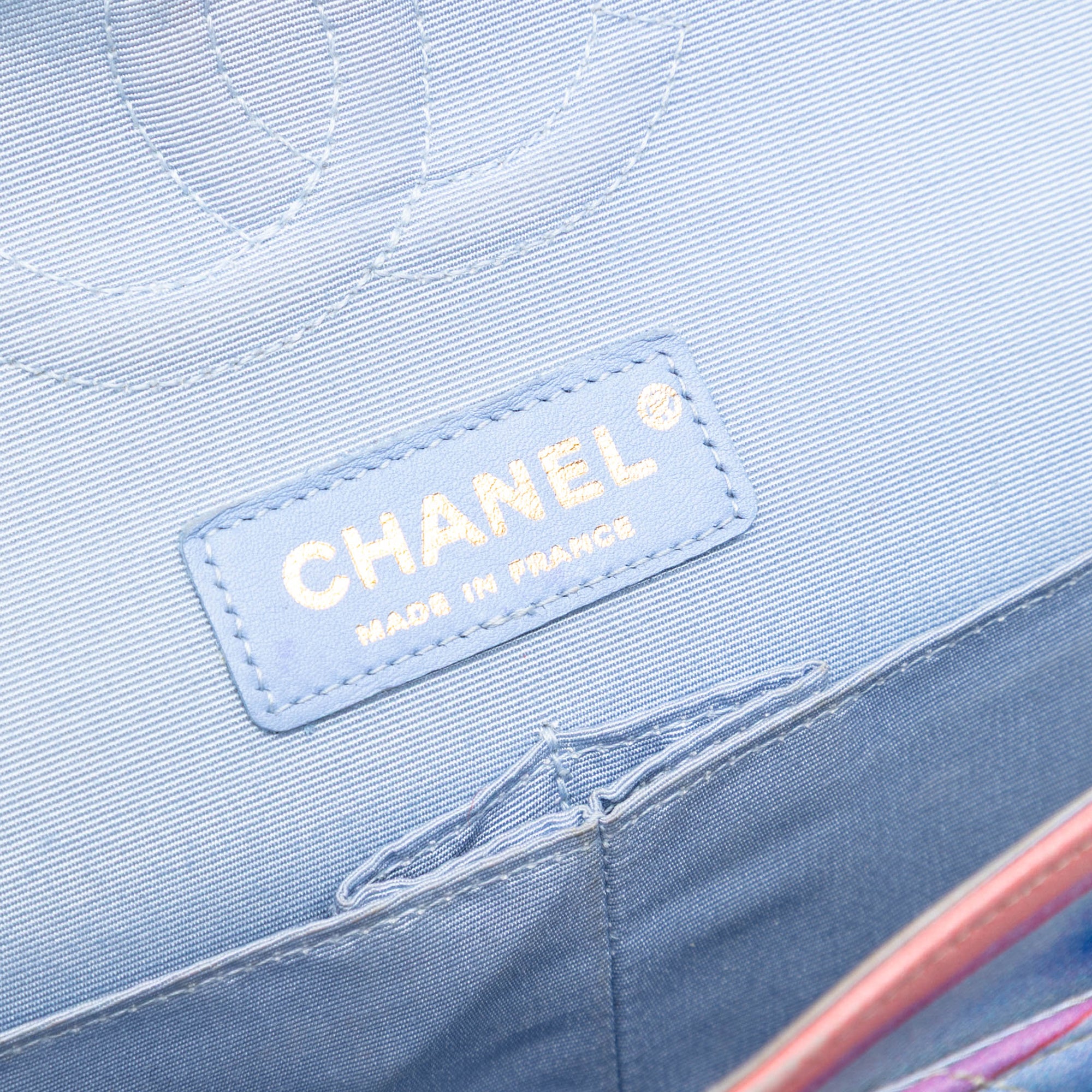 Medium Classic Printed Lambskin Watercolor Double Flap