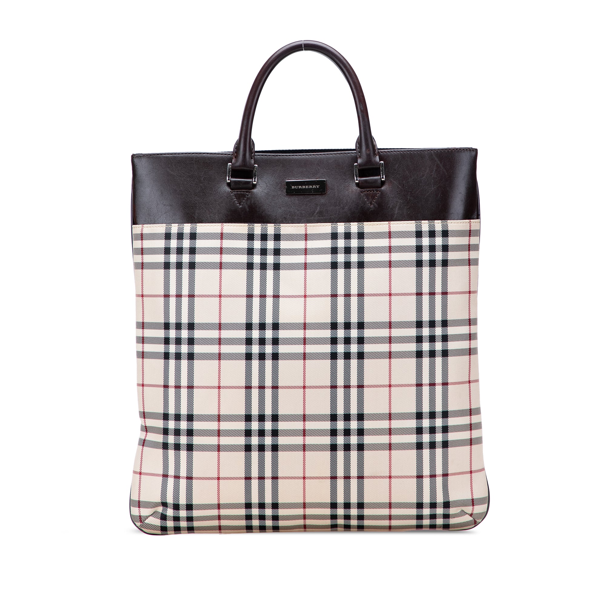 House Check Canvas Tote