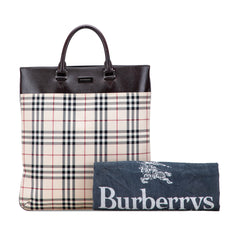 House Check Canvas Tote