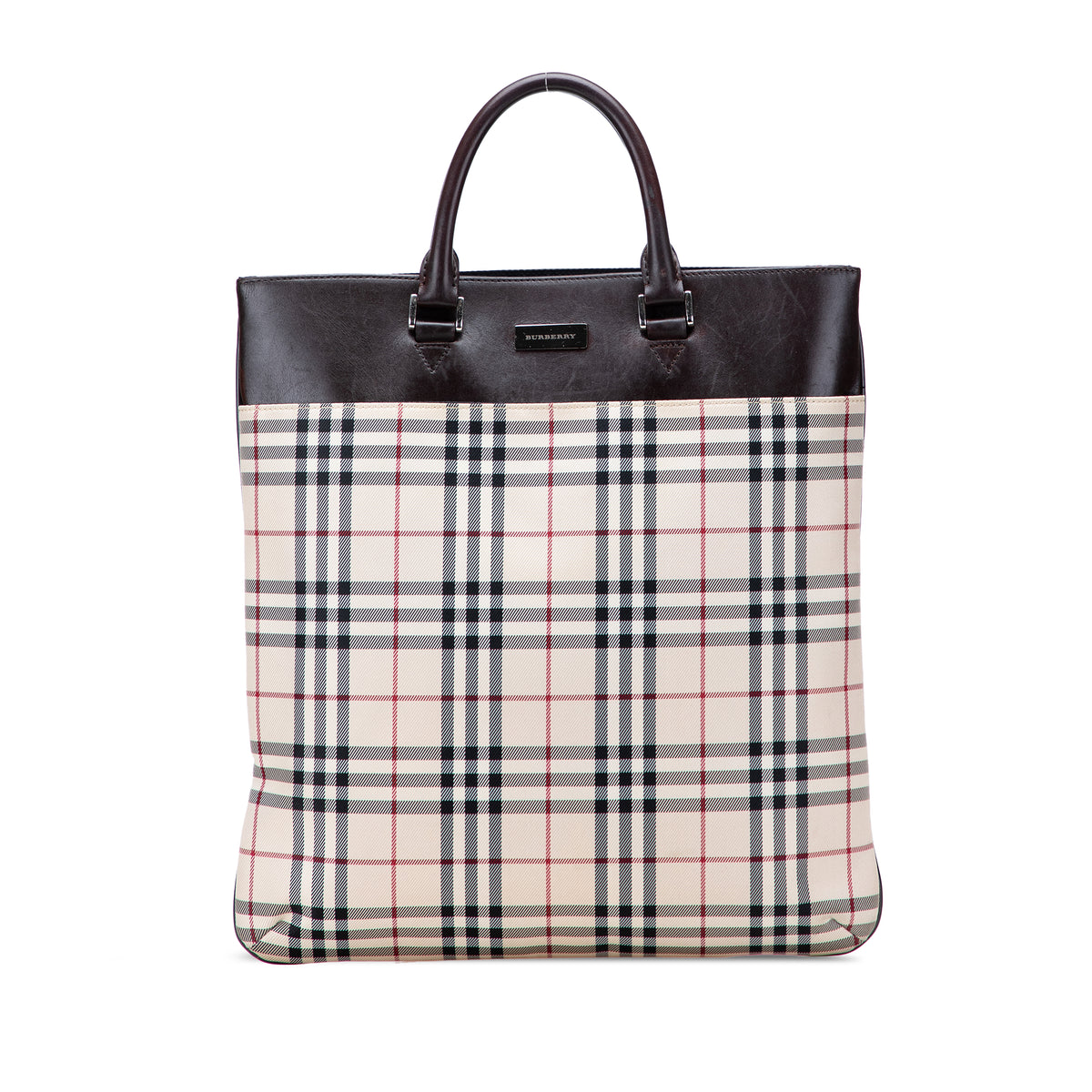 House Check Canvas Tote
