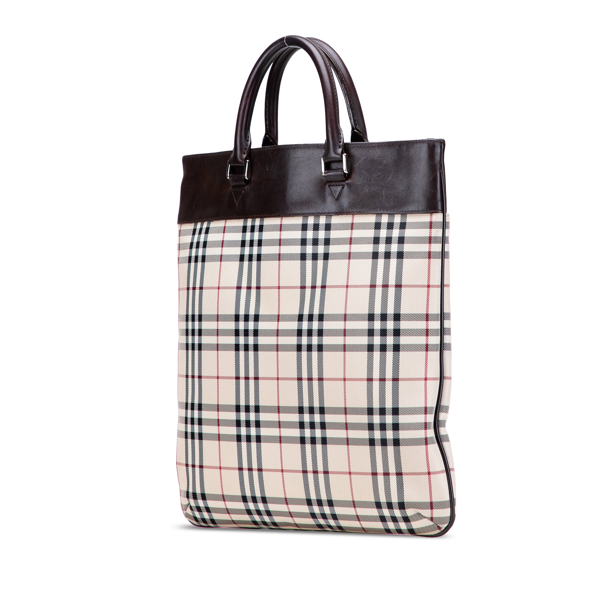House Check Canvas Tote