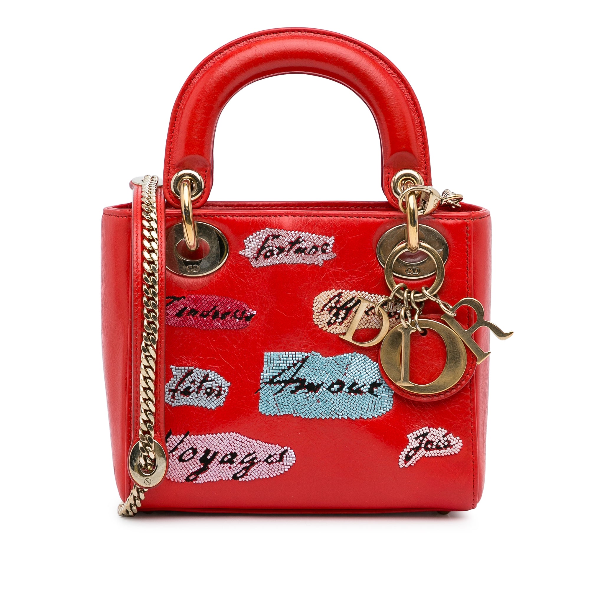 Mini Calfskin Sequin Embellished Lady Dior