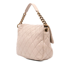 Medium Quilted Caviar Coco Pleats Messenger Flap